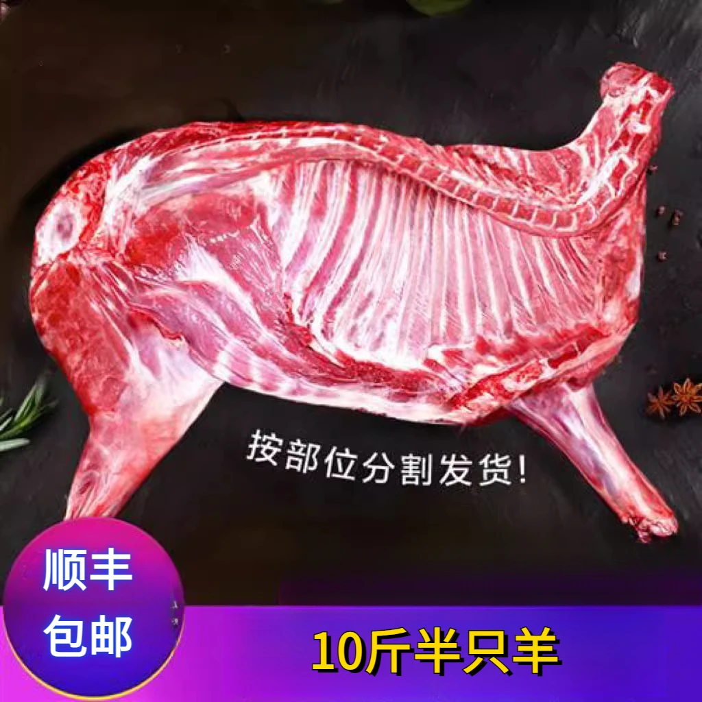 新鲜半只羊10斤新鲜冷冻烤火锅烧烤食材送礼珍品散养分割鲜嫩发货