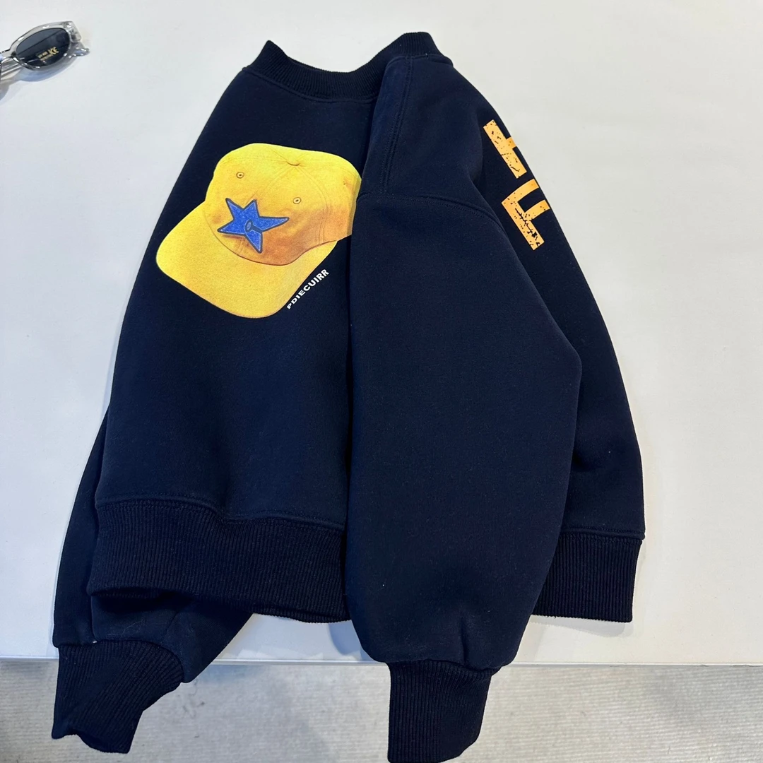 断码清仓 男童中大童一体绒卫衣 24740