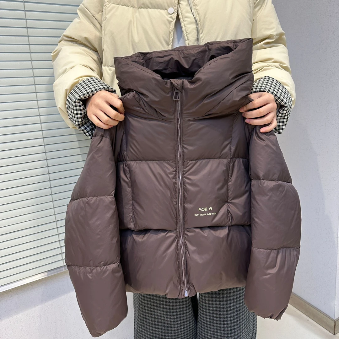 儿童冬装韩范加厚羽绒服中大童保暖短款白鸭绒羽绒服     24824