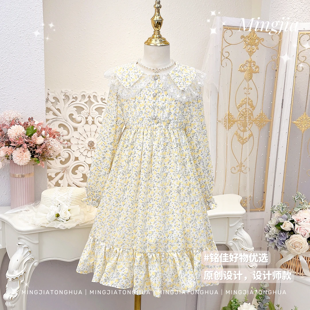 女童连衣裙2025秋季新款儿童公主裙中大童碎花裙T3130001266