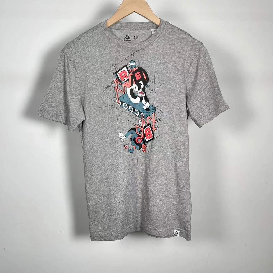 【什么都有】Reebok锐步  男款夏季运动休闲纯棉短袖DP6188/DU4704