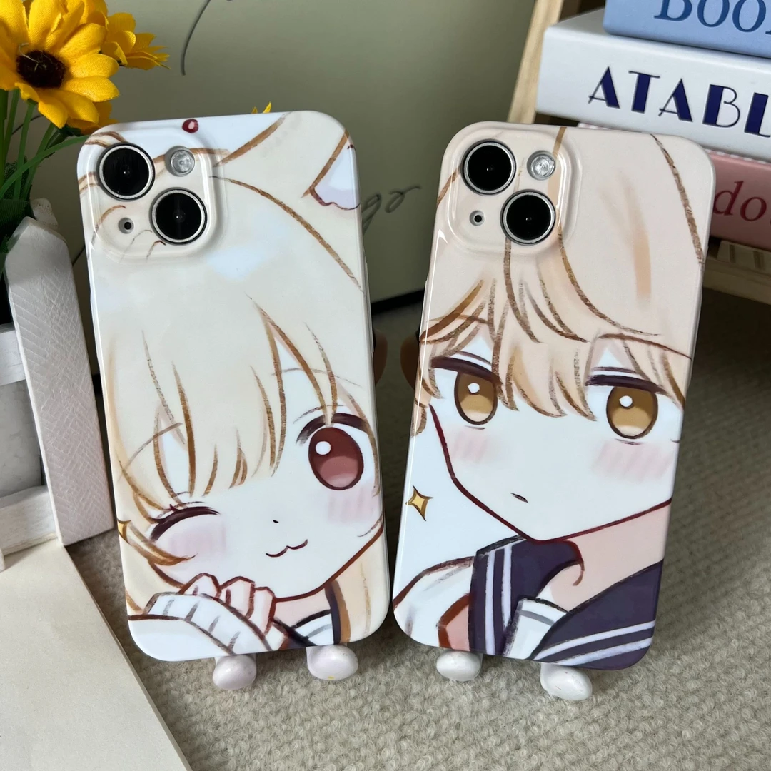 拾鹿适用苹果华为oppo小米vivo一加安卓动漫菲林壳情侣全包手机壳