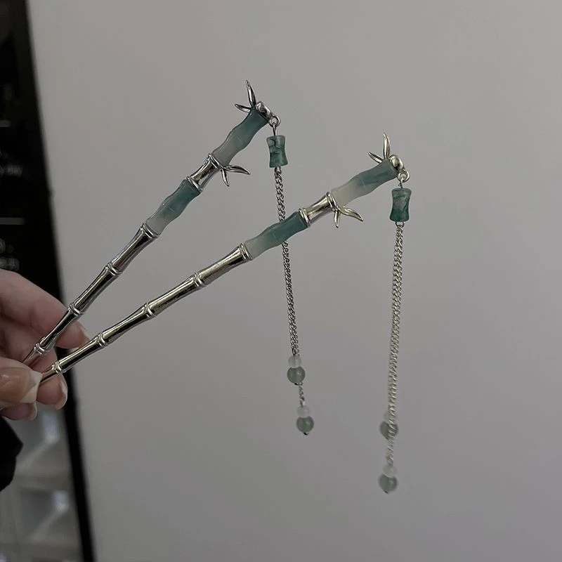 清冷感竹节发簪女简约现代小众设计盘发丸子头簪子发钗高级感头饰