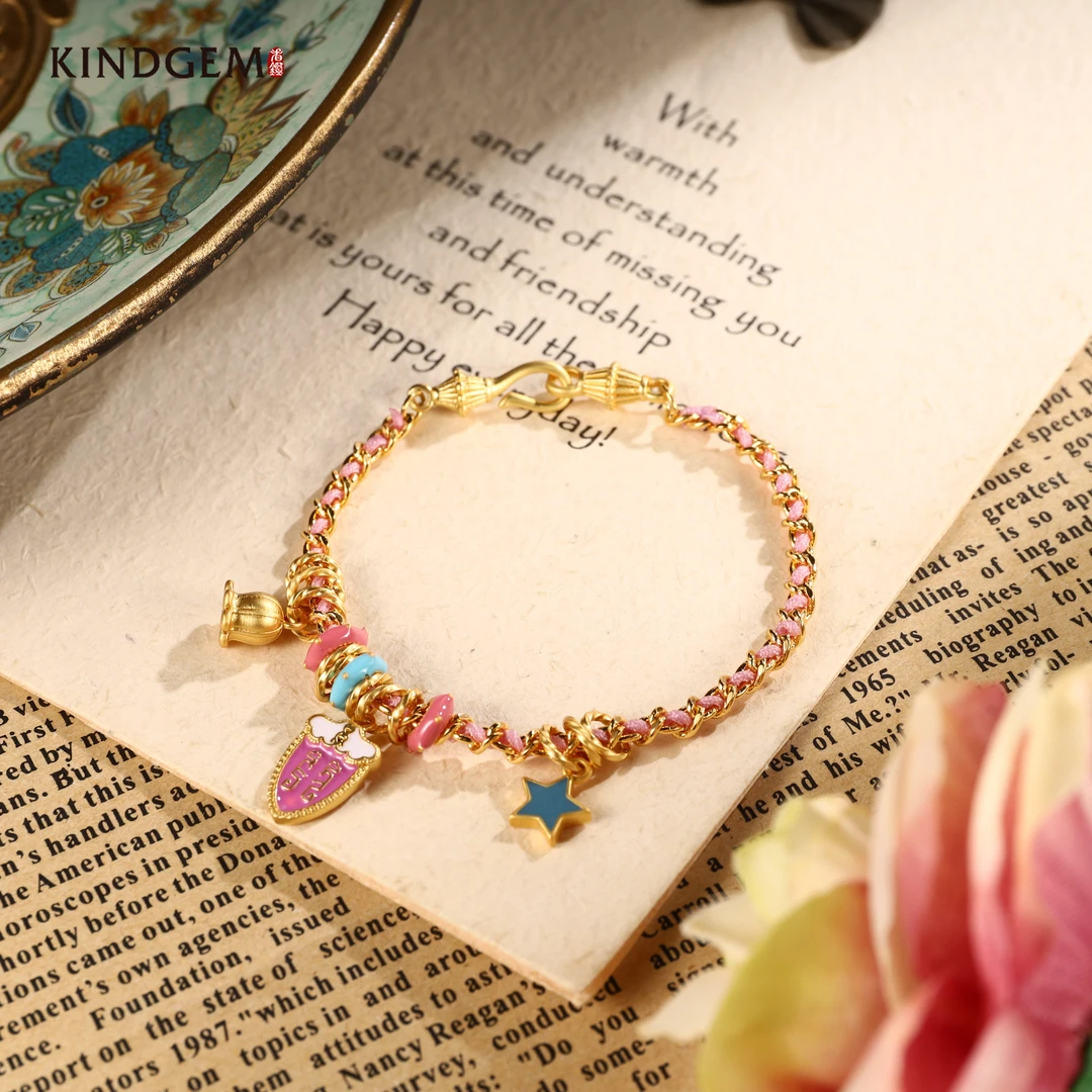 铜合金珐琅手链 个性百搭时尚手工高级感手链（16cm）C-29437