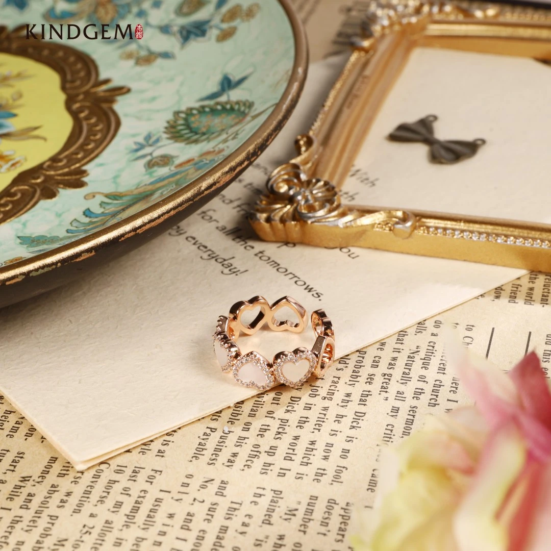 铜合金贝壳戒指 QDIPC-QD654轻奢时尚百搭精致个性女戒指