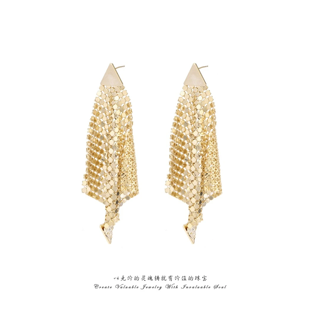 铜合金耳饰 金色大气轻奢耳环 C-30682