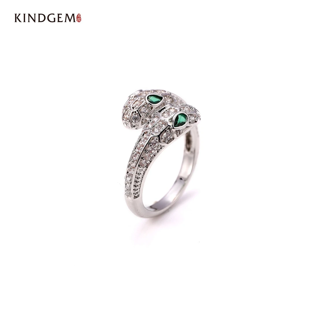 铜合金合成锆石戒指 【梵星饰界专属】蛇蛇开口戒指 AB13XAPC-20929