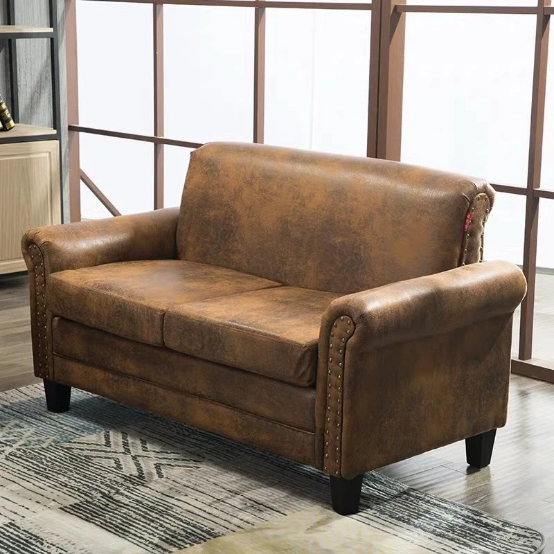 欧式复古单双三人沙发 酒吧 咖啡厅卡座服装店小户型客厅沙发美式