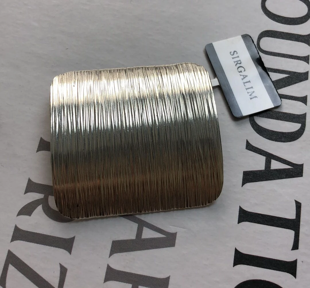 吊坠925银 SIRGALIM手工拉丝面方块吊坠