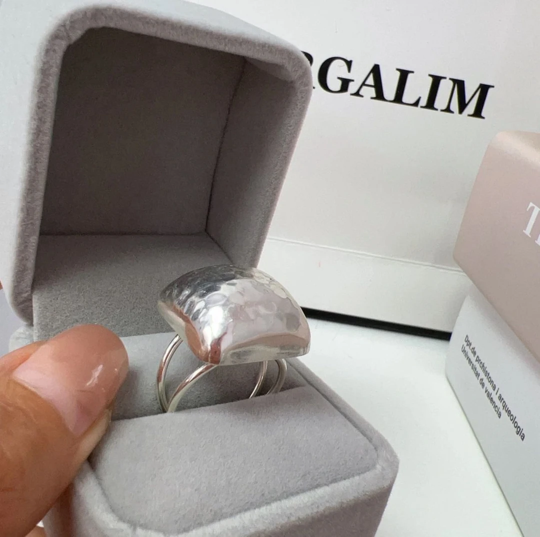 925银戒指 SIRGALIM 敲打面个性戒指