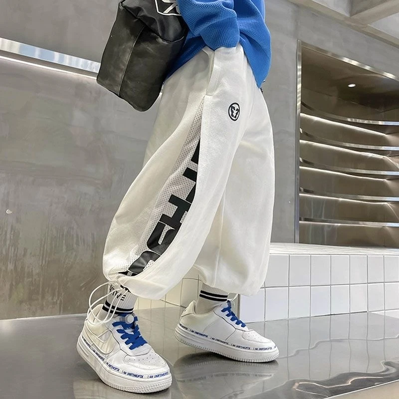 男童薄款速干裤潮款运动休闲裤中大童宽松防蚊裤薄款速干裤裤子潮