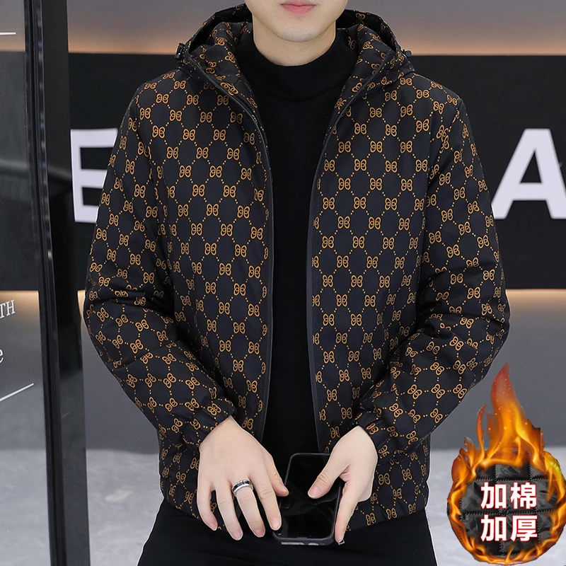 //缦莱衣男装棉服外套加厚保暖棉衣男士棉衣加绒连帽冬季上衣棉服