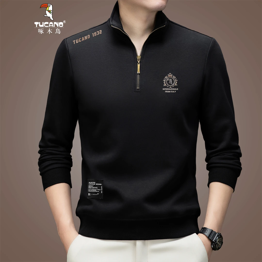 TUCANO/啄木鳥啄木鸟春秋男士长袖t恤休闲宽松拉链卫衣高档24877