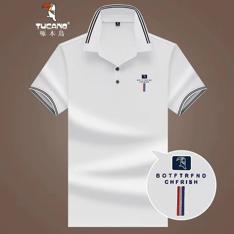 TUCANO/啄木鳥啄木鸟夏季男士短袖T恤翻领纯色POLO中青年半袖8090