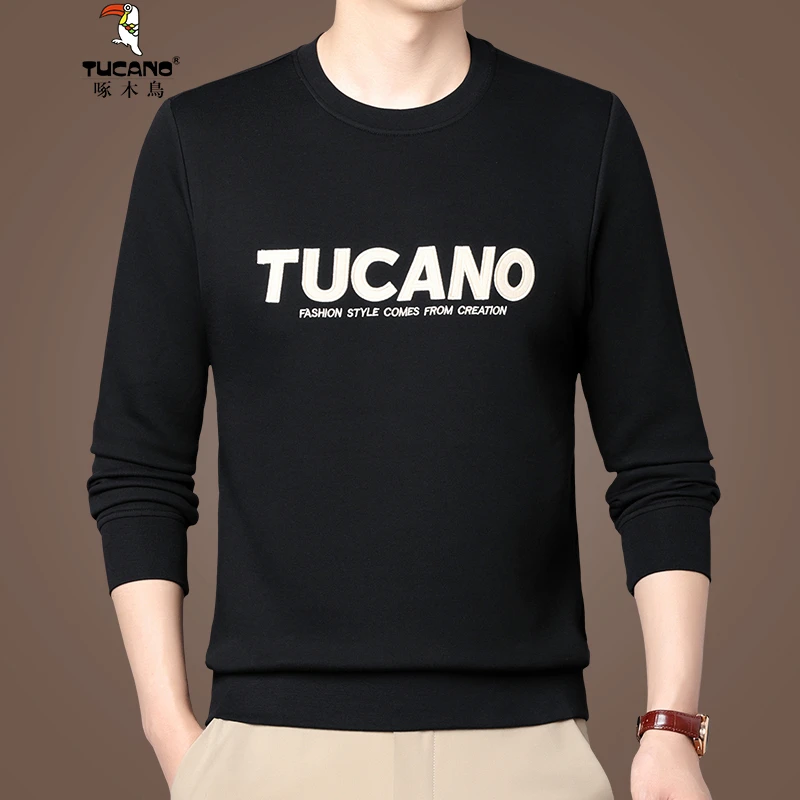 TUCANO/啄木鳥圆领长袖t恤潮流男士薄款套头秋冬季宽松百搭8809#