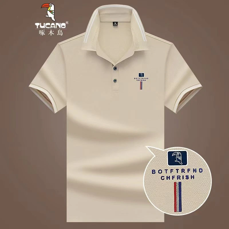 TUCANO/啄木鳥夏季翻领短袖男士休闲polo衫半袖大码中青年 8090#