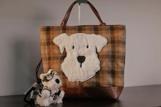 【条条框框西高地】DAI家棕色二合一包格纹 炒鸡可爱