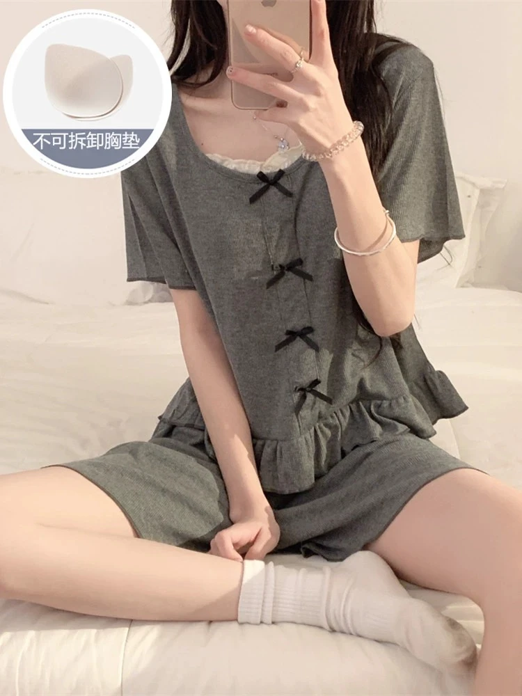 夏季休闲时尚女士睡衣女套装