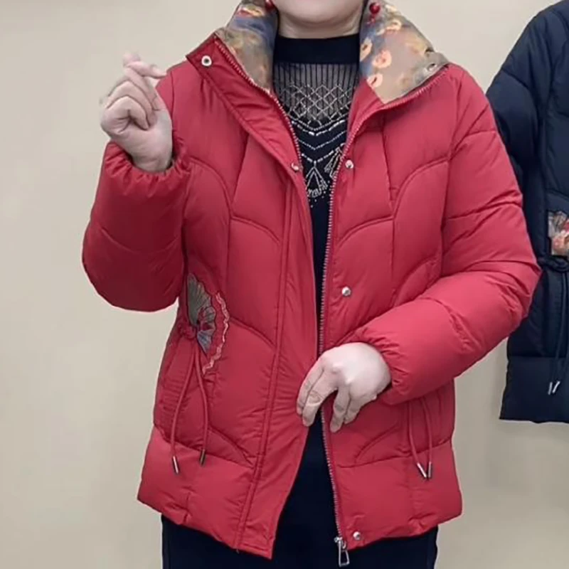 <专柜品质>冬季新款时尚保暖棉衣外套休闲加厚大码棉服减龄妈妈装