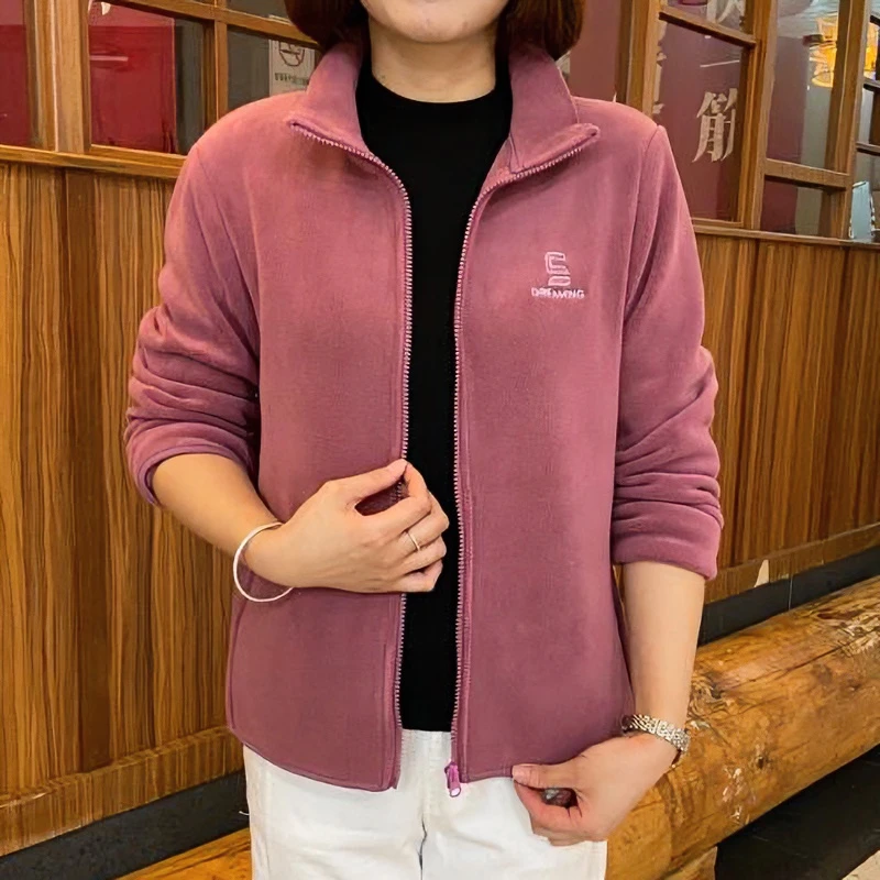 秋冬新款女士宽松休闲立领时尚保暖外套加绒加厚百搭新款潮牌女装