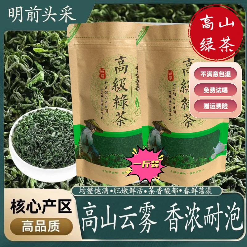 福建绿茶2024新茶叶手工炒青茶叶特浓高山浓香型春茶明前茶叶一斤