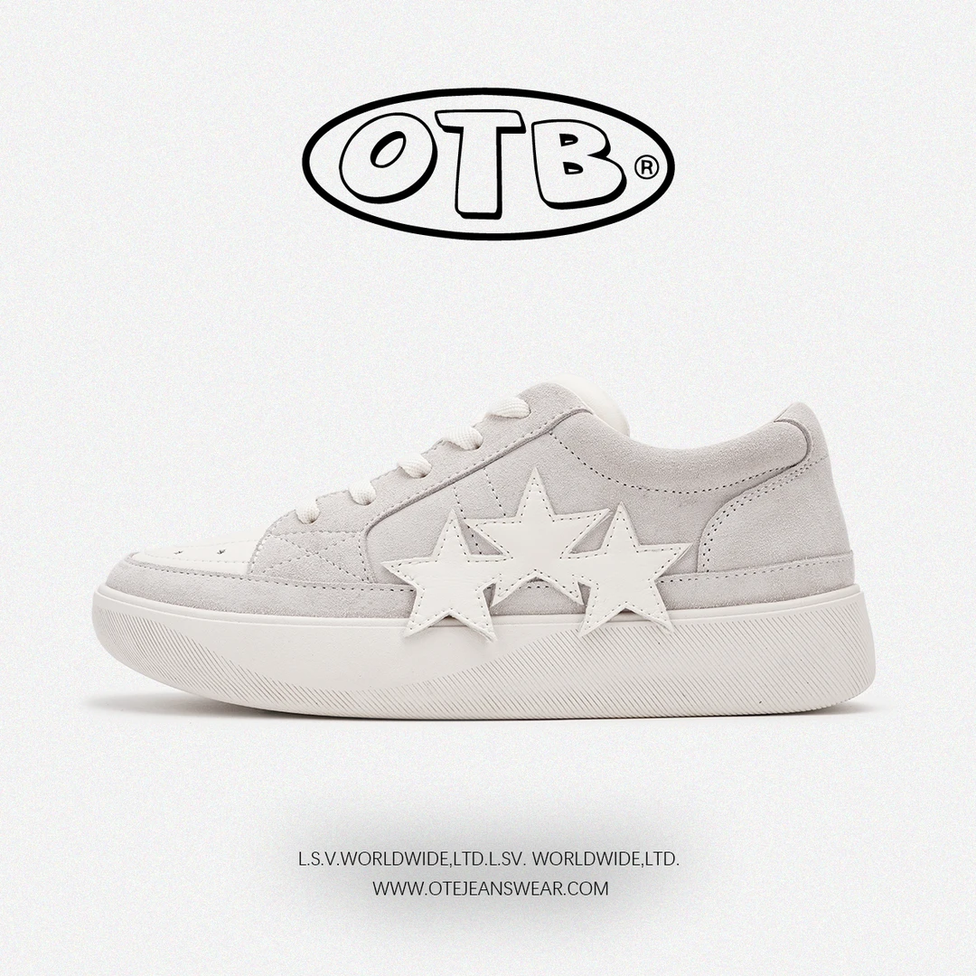 OTB2025春夏新款复古潮流板鞋低帮百搭时尚夏季透气厚底休闲软底