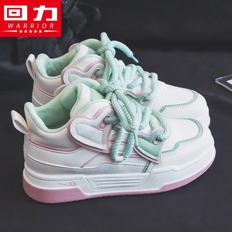 回力女鞋高帮鞋女2025新款春季厚底百搭增高小白鞋休闲运动板鞋子