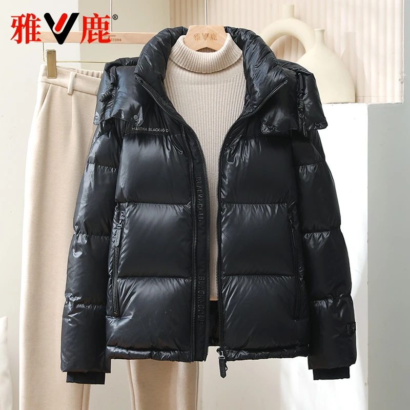 雅鹿2025新款羽绒服女冬季保暖防寒时尚加厚百搭潮流气质鹅绒外套