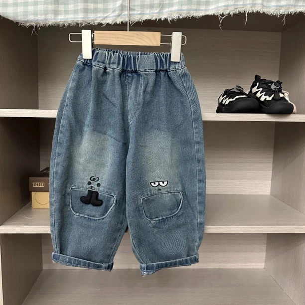 Q825-儿童秋款卡通男女宝宝牛仔裤