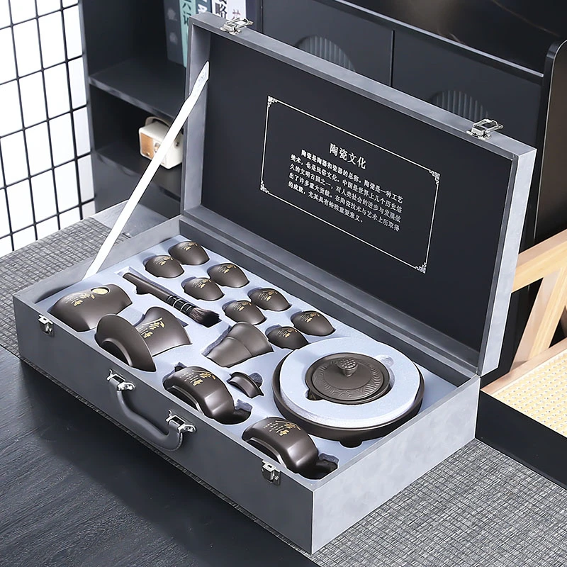 紫砂功夫茶具套装高端全套茶壶茶杯家用高档茶具一整套办公室送礼