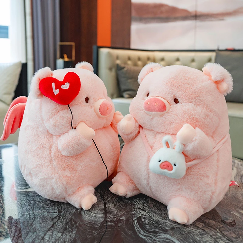 可爱天使猪公仔爱心猪猪玩偶毛绒玩具抱枕陪睡娃娃男女生生日礼物