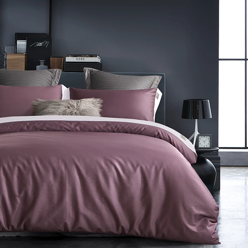 Ceconcert音色家居60长绒棉棉被罩简约款四件套纯简约纯色轻奢