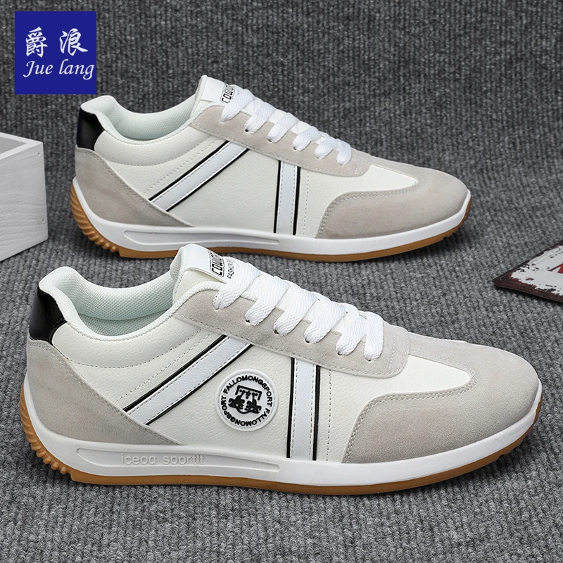 爵浪2025男鞋春季新款布面潮流休闲鞋平底百搭鞋百搭潮流运动板鞋