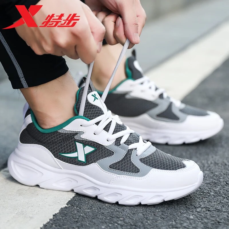 特步（XTEP）男鞋运动鞋男软底网面减震透气跑步鞋轻质慢跑鞋休闲鞋