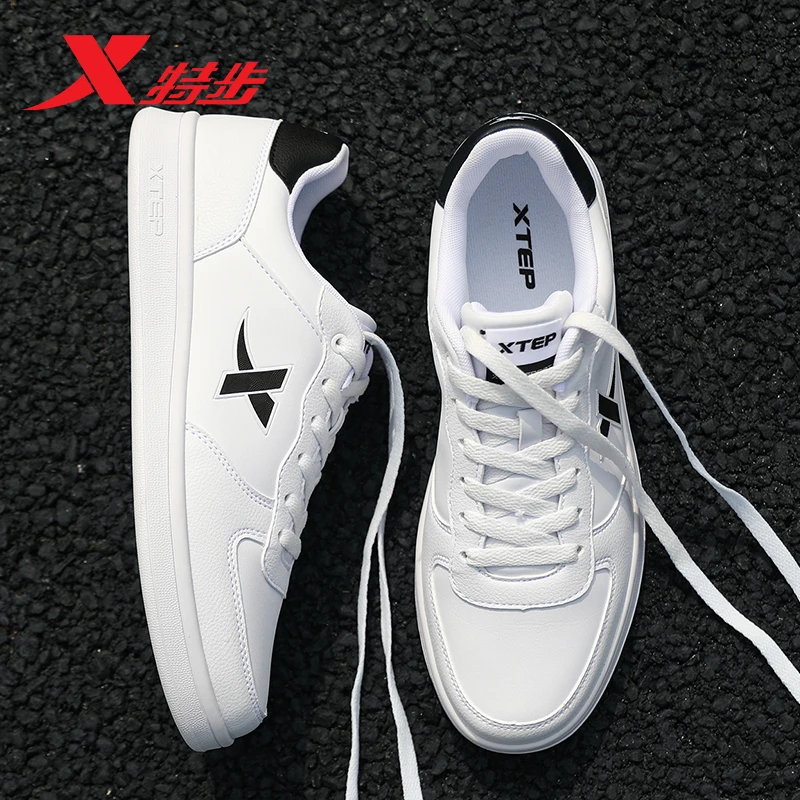 小白鞋】特步板鞋男鞋2025夏季青少年新款休闲鞋男士正品运动鞋