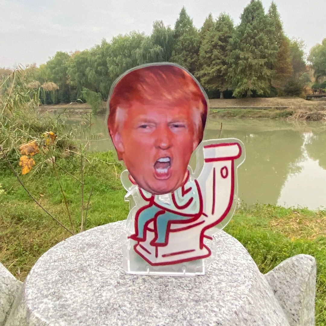 川普创意摇头摆件diy汽车摆件特朗普车载玩具懂王趣味小礼物