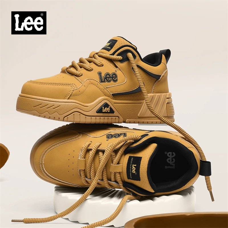 Lee男鞋2025新款厚底板鞋春秋款面包鞋爆款增高鞋子时尚百搭潮鞋