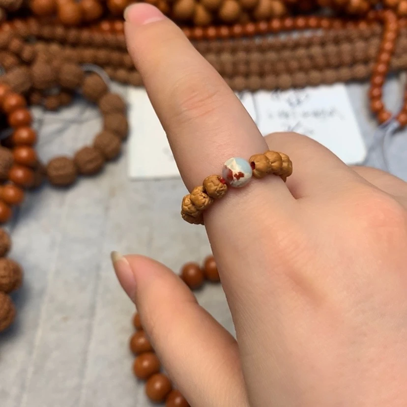 佛手小金刚小戒指金刚菩提diy男女小金刚把件戒指