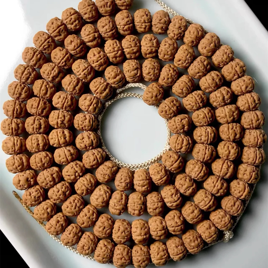 直播专享【闷墩老树树王】108颗9左右小金刚菩提子矮桩飞碟树王