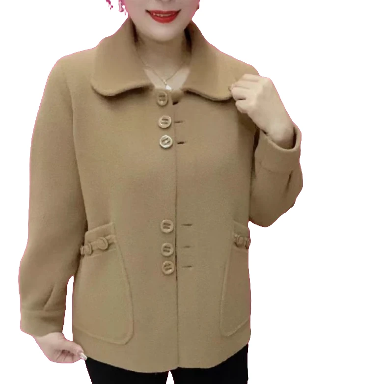 春季新款翻领兜上三扣外套【时尚气质百搭休闲优雅女士外套】*****