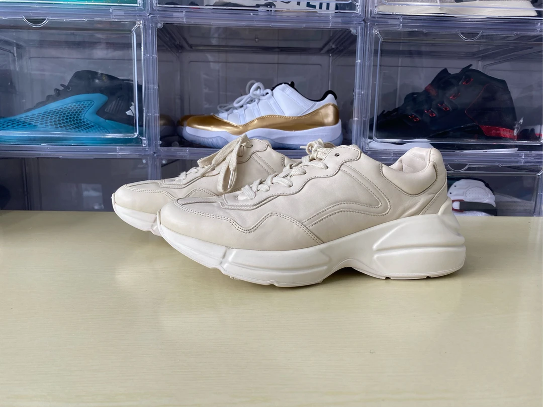 42码/GUCCI古驰Rhyton系列象牙白/99新原盒