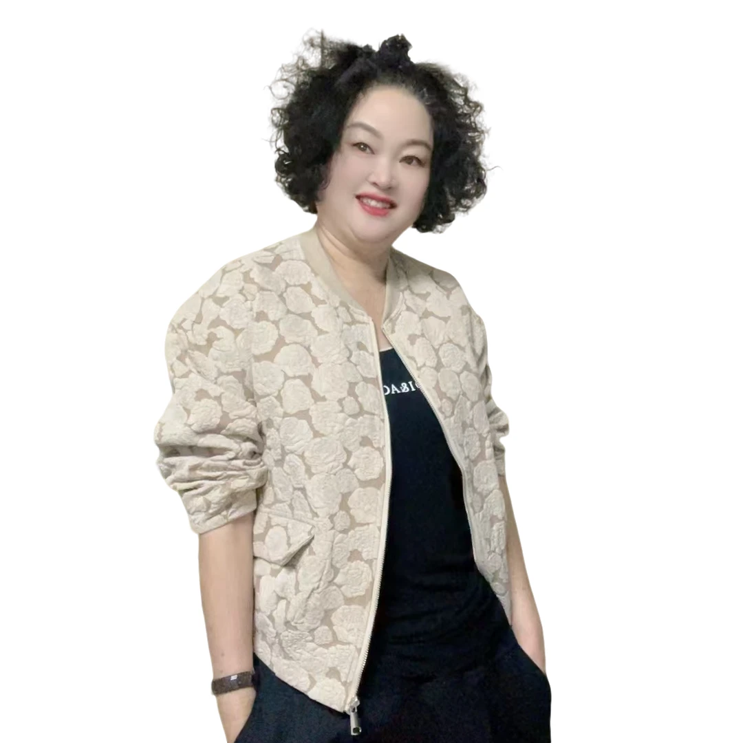 24815印花短款春秋长袖洋气休闲外套-483宽松百搭时尚气质潮流