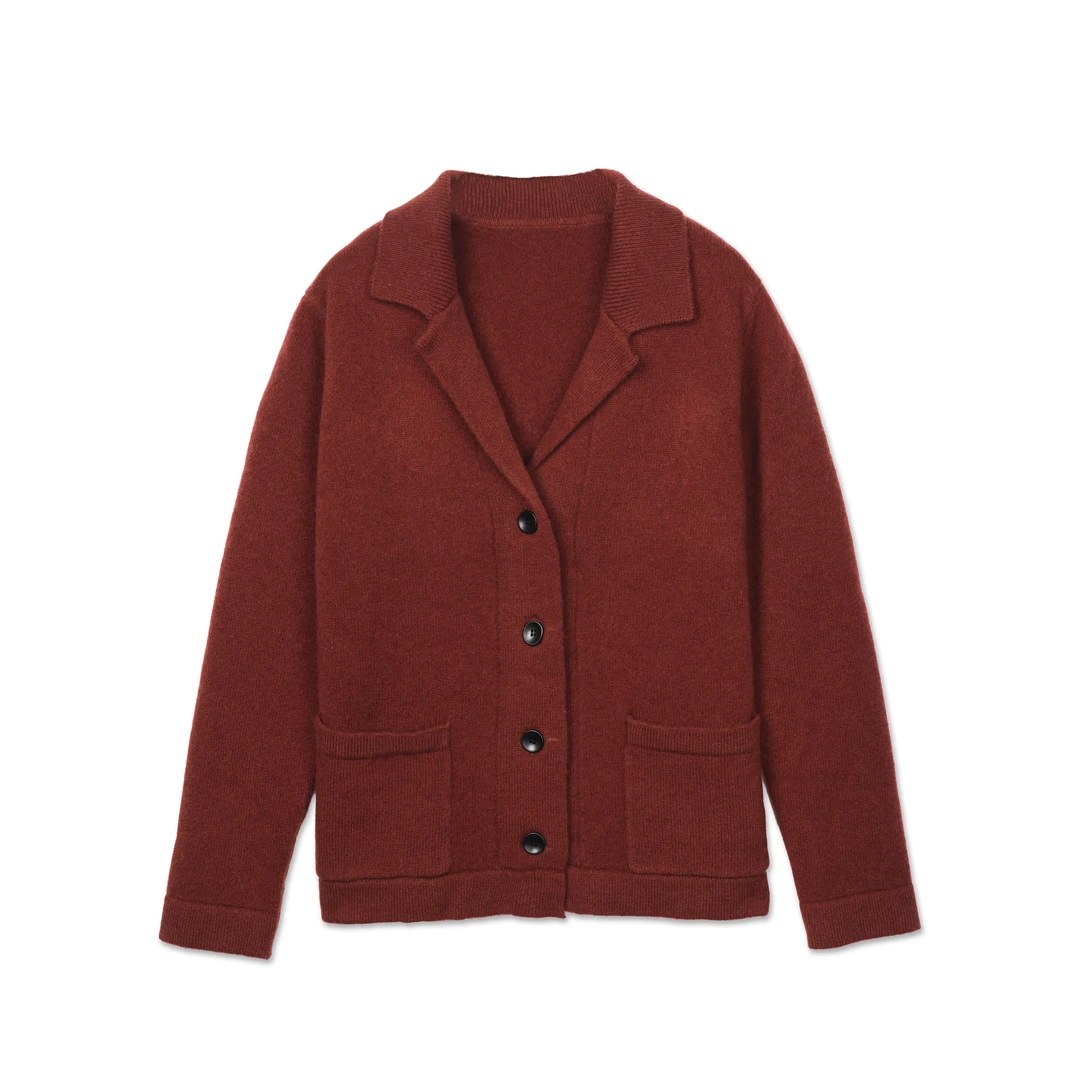 【限】七针加厚正肩羊毛西装外套女士百搭针织开衫YX10W23251