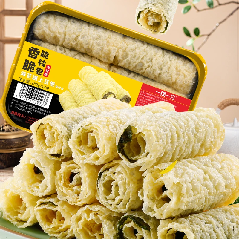 一稞一豆脆铃卷促销装商用油炸腐竹麻辣烫串螺蛳粉虾滑肥牛卷食材