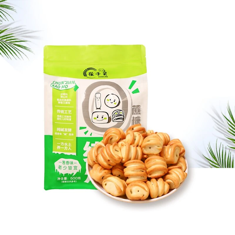 [新疆包邮]崔子灵纯碱烤馍五种口味纯碱发酵手工烤馍代餐零食500g