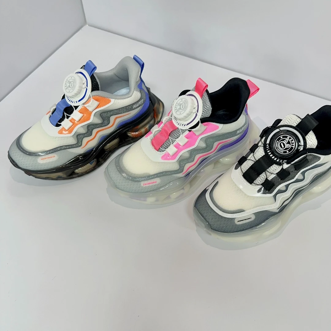 【小胖子专属】12008 秋季新款时尚气垫软底透气运动鞋百搭网面拼色