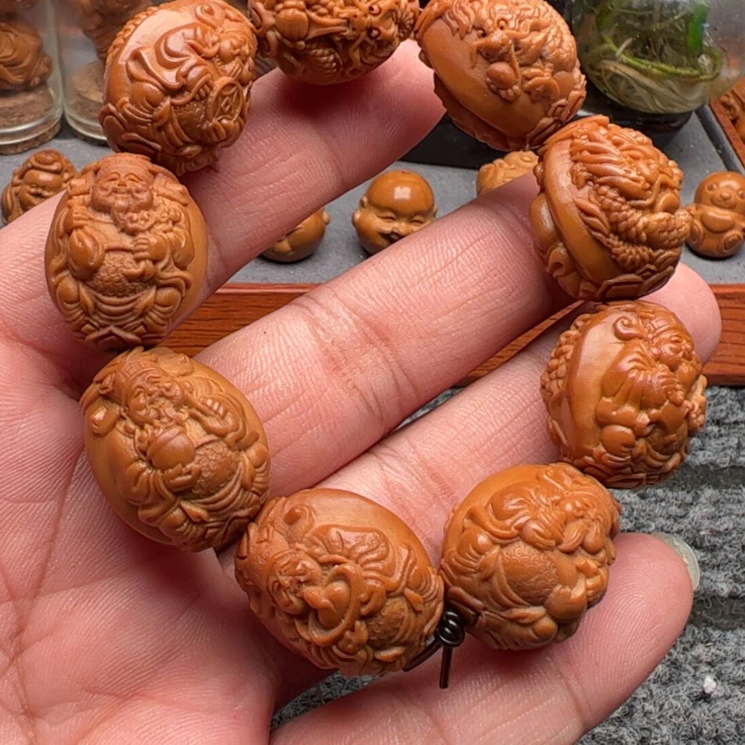 【闪购商品】橄榄核吊坠龙财神
