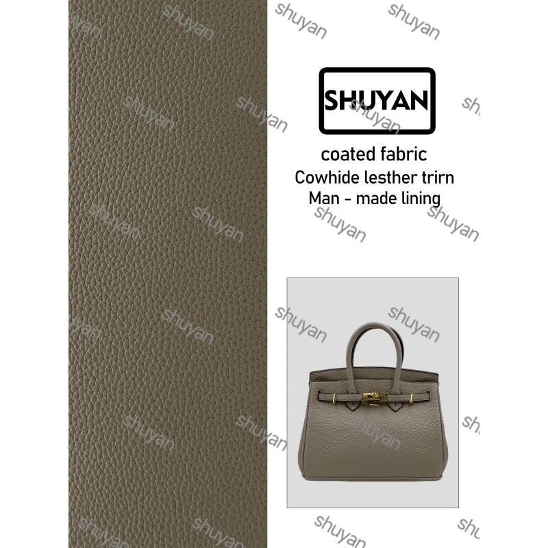 姝宴姝宴手工打造真皮女士新款包TA0149大象灰金扣25cm