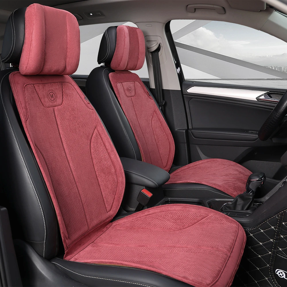 翻毛皮汽车坐垫打孔透气小蛮腰马鞍柔软四季通用汽车座垫夏季舒适