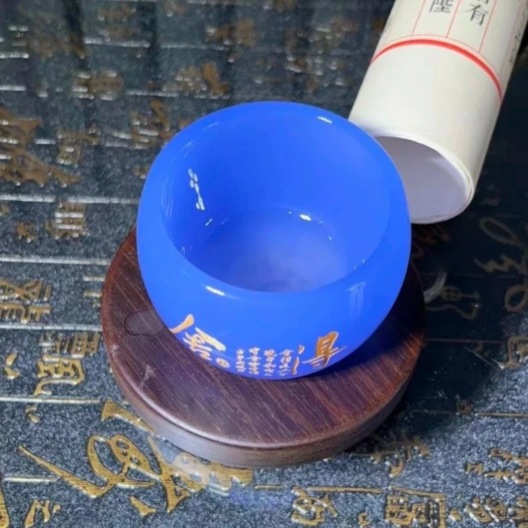 【紫色舍得】禅定杯对杯琉璃茶杯品茗杯陶瓷精美鎏金主人杯手工鎏银